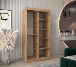 Verona 01 Sliding Door Wardrobe 100cm - White 100cm - thumbnail 7