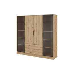 Kelly Hinged Door Wardrobe 206cm [Glass] - Oak Artisan 206cm - thumbnail 2