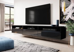 Athens 40 TV Cabinet 270cm - Black Gloss 270cm - thumbnail 3