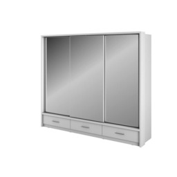 Arti 23 - 3 Sliding Door Wardrobe 250cm - White Matt 250cm - thumbnail 2
