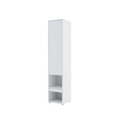 BC-12 Vertical Wall Bed Concept 160cm With Storage Cabinets and LED - White Gloss 160 x 200cm - thumbnail 8