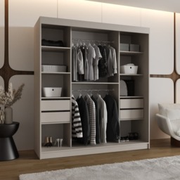 Royal Sliding Door Wardrobe 180cm - Oak Walnut 180cm - thumbnail 4