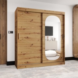 Royal Sliding Door Wardrobe 180cm - Oak Walnut 180cm - thumbnail 7