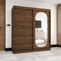 Royal Sliding Door Wardrobe 180cm - Oak Walnut 180cm - thumbnail 1
