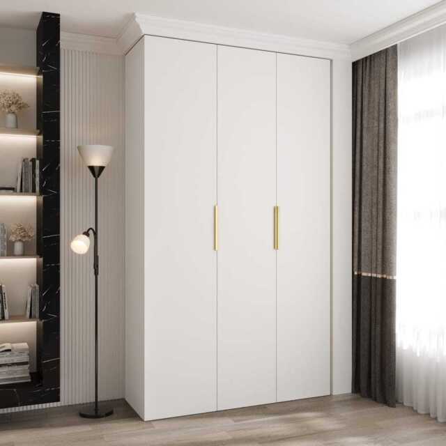 Como IV Hinged Door Wardrobe 140cm - White 140cm - image 1