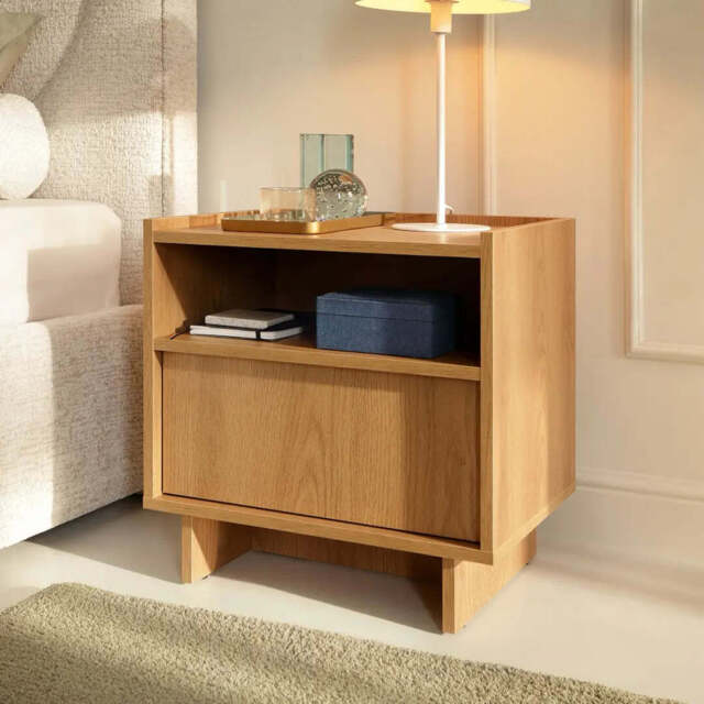 Yasumi Bedside Table 50cm - Oak Caramel 50cm - image 1
