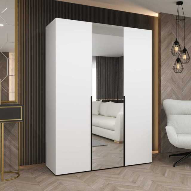 Alicante II Hinged Door Wardrobe 150cm - White 150cm - image 1