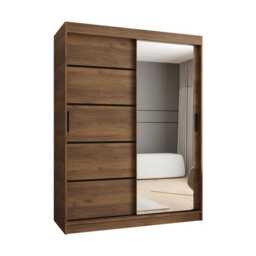 Rubino V2 Sliding Door Wardrobe 150cm - Oak Walnut 150cm - thumbnail 4