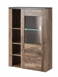 Larona 44 Display Cabinet 100cm - Oak Satin 100cm