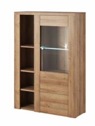 Larona 44 Display Cabinet 100cm - Oak Satin 100cm - thumbnail 4