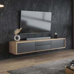 Frida 39 Floating TV Cabinet 180cm - Light Oak 180cm - thumbnail 2