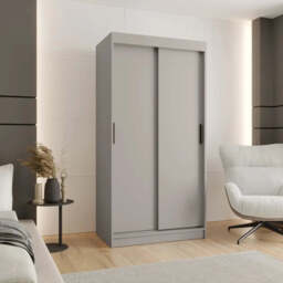 Rubino T Sliding Door Wardrobe 100cm - Cashmere 100cm - thumbnail 1