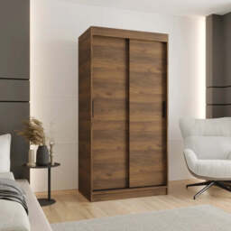 Rubino T Sliding Door Wardrobe 100cm - Cashmere 100cm - thumbnail 2