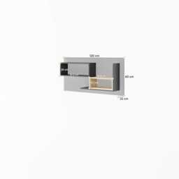 Pok PO-10 Wall Shelf 120cm - Grey Matt 120cm - thumbnail 2