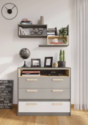Pok PO-10 Wall Shelf 120cm - Grey Matt 120cm - thumbnail 5