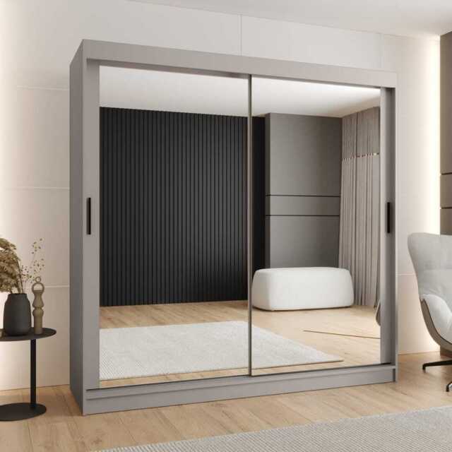 Rubino T3 Sliding Door Wardrobe 200cm - Cashmere 200cm - image 1