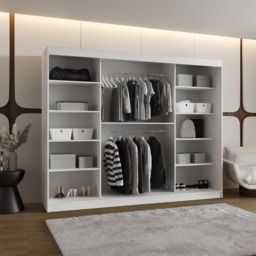 Lugo Sliding Door Wardrobe 250cm - Oak Walnut 250cm - thumbnail 8