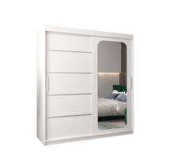 Uppsala V2 Sliding Door Wardrobe 180cm - Black 180cm - thumbnail 7