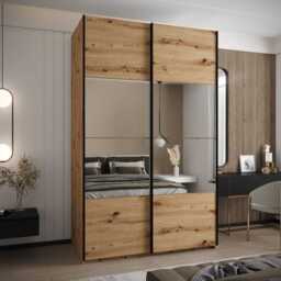 Trosa IV Sliding Door Wardrobe 160cm - White 160cm - thumbnail 4