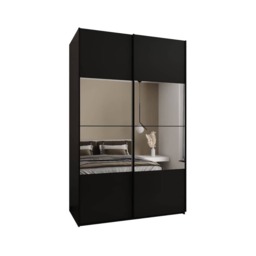 Trosa IV Sliding Door Wardrobe 160cm - White 160cm - thumbnail 3