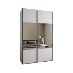 Trosa IV Sliding Door Wardrobe 160cm - White 160cm - thumbnail 8