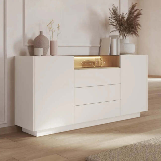 Hiro Sideboard Cabinet 176cm - Beige 176cm - image 1
