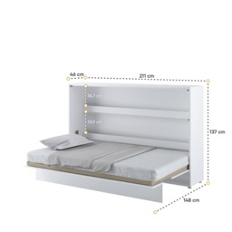 BC-05 Horizontal Wall Bed Concept 120cm - White Gloss 120 x 200cm - thumbnail 4