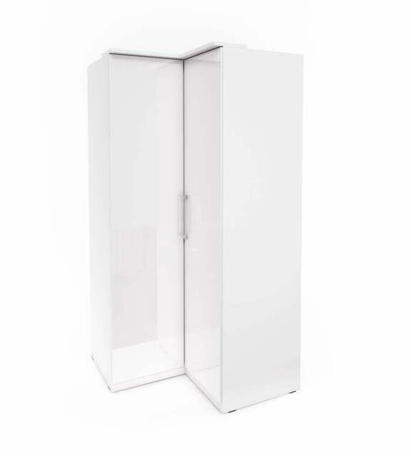 Optima 16 Corner Wardrobe 109cm - White 109cm - image 1