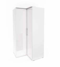 Optima 16 Corner Wardrobe 109cm - White 109cm - thumbnail 1