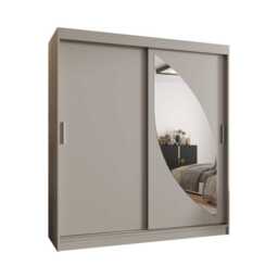 Milo Sliding Door Wardrobe 180cm - White 180cm - thumbnail 3