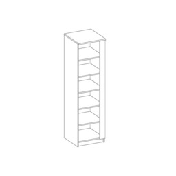 Smyk SM-01 Bookcase 50cm - White Matt 50cm - thumbnail 2