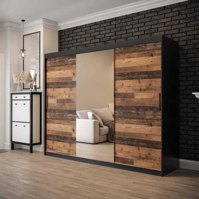 Tilburg I Sliding Door Wardrobe 250cm - Dark Oak 250cm - image 1
