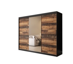 Tilburg I Sliding Door Wardrobe 250cm - Dark Oak 250cm - thumbnail 2