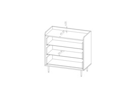 Vasina 02 Chest of Drawers 90cm - Oak Castello 90cm - thumbnail 5
