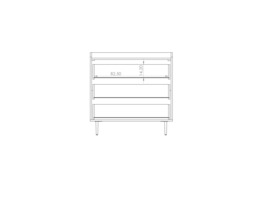 Vasina 02 Chest of Drawers 90cm - Oak Castello 90cm - thumbnail 6