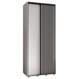 Sapporo I Sliding Door Wardrobe 100cm - Black 100cm - thumbnail 7
