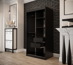 Tilburg Sliding Door Wardrobe 100cm - Dark Oak 100cm - thumbnail 4