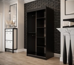 Tilburg Sliding Door Wardrobe 100cm - Dark Oak 100cm - thumbnail 3