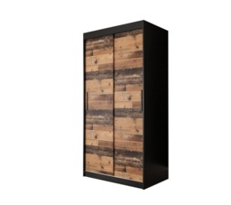 Tilburg Sliding Door Wardrobe 100cm - Dark Oak 100cm - thumbnail 2