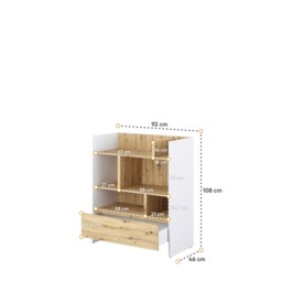 Bed Concept BC-25 Sideboard Cabinet 92cm - Oak Artisan 92cm - thumbnail 5
