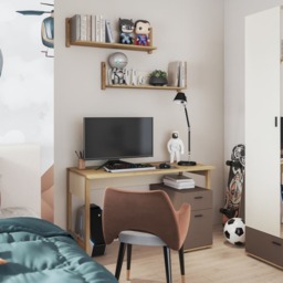 Lenny LY-05 Wall Shelf 90cm - Beige 90cm - thumbnail 4