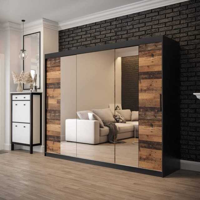 Tilburg II Sliding Door Wardrobe 250cm - Dark Oak 250cm - image 1