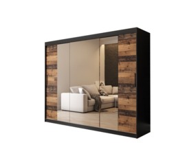 Tilburg II Sliding Door Wardrobe 250cm - Dark Oak 250cm - thumbnail 2