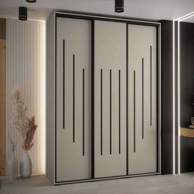 Dakota VIII Sliding Door Wardrobe 170cm - Cashmere 170cm - image 1