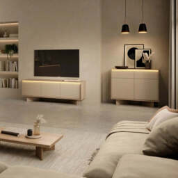 Semi TV Cabinet 154cm - Cappuccino 154cm - thumbnail 7