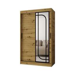 Alabama Sliding Door Wardrobe 120cm - Oak Artisan 120cm - thumbnail 5