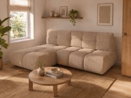 Corner Sofa Bed Milo - Grey 230cm Right - thumbnail 4