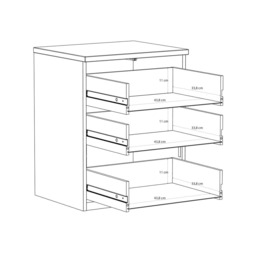 Edwal Bedside Table 50cm - Beige 50cm - thumbnail 7