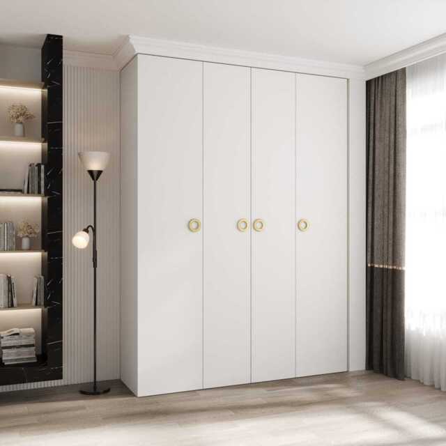 Como I Hinged Door Wardrobe 180cm - White 180cm - image 1