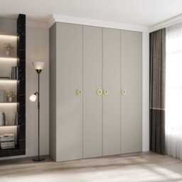 Como I Hinged Door Wardrobe 180cm - White 180cm - thumbnail 2